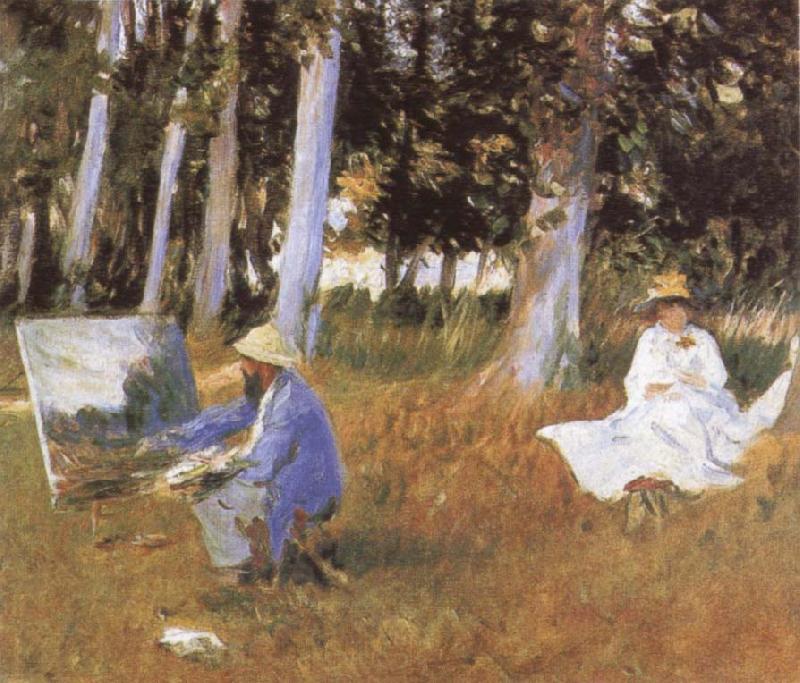John Singer Sargent Claude Monet Painting at the Edge of a wood Spain oil painting art